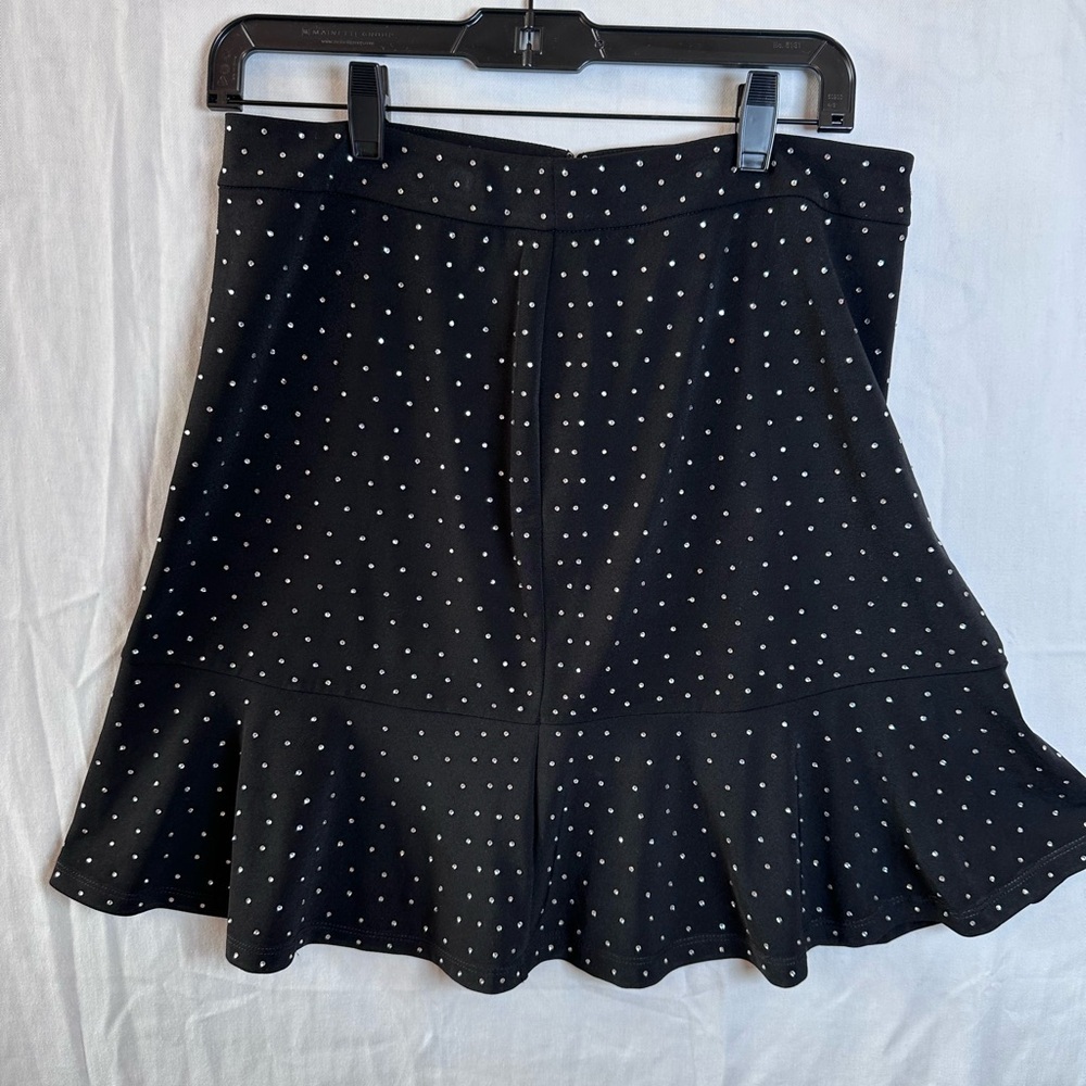 Women's Rhinestone Ruffle-Trim Mini Skirt - Picture 2 of 8